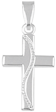 Hopeinen ristiriipus, jonka mukana ketju 42 cm - Rippiristi hopea - 504000000 - 1