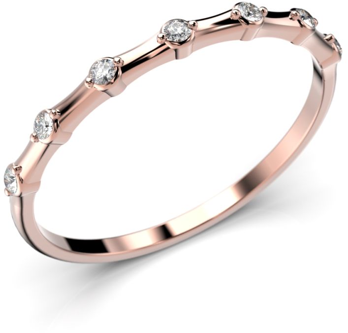 Festive Isla timanttisormus, punakulta 645-007-PK - Timanttisormukset Festive - 14-645-007-PK-140 - 1