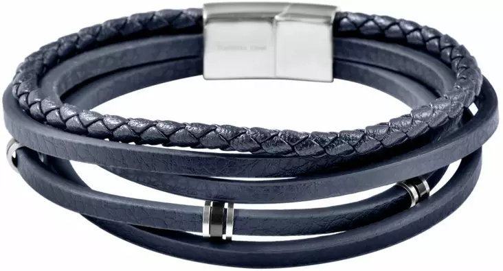 Jasper Blue nahka rannekoru - Nahkaiset rannekorut - SH550 - 1