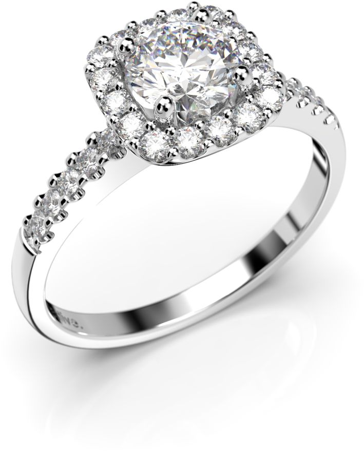 Festive Jemina Halo timanttisormus, valkokulta 635-076 - Timanttisormukset Festive - 14-635-076-VK-140 - 1