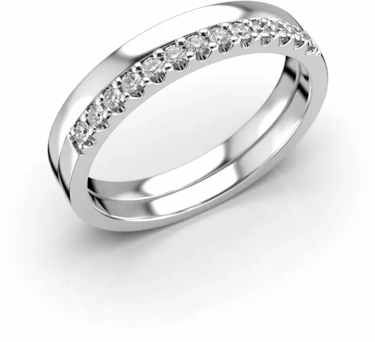 Festive Juliette Double timanttisormus, valkokulta 611-013-VK - Timanttisormukset Festive - 14-611-013-VK-140 - 1