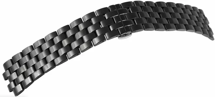 KELLONRANNEKE Ter=C3=A4s musta 18mm leve=C3=A4 8100078-180 - Metallirannekkeet - 8100078-180 - 1