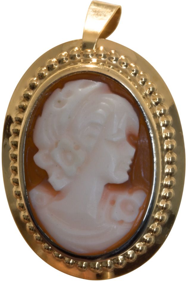 Kamee riipus-rintaneula 10x14mm K10100 - Kultaiset riipukset - K10100 - 1