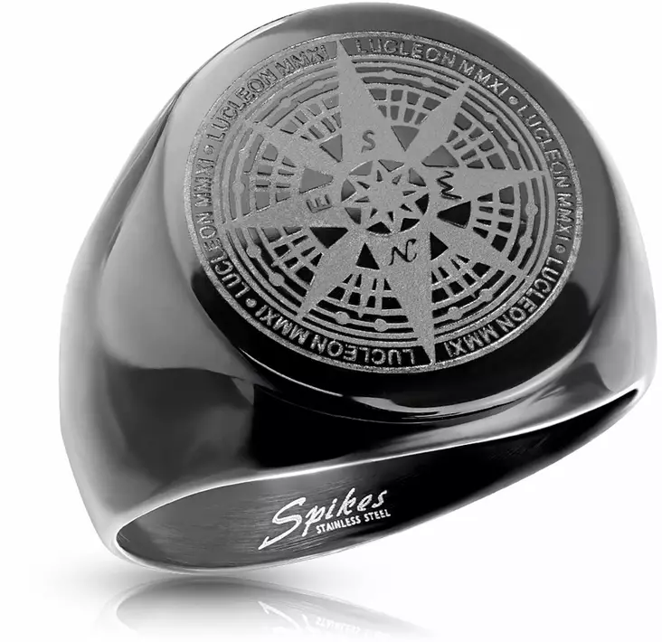 Kantasormus Kompassi musta HS378 - Terässormukset - HS378-190 - 1