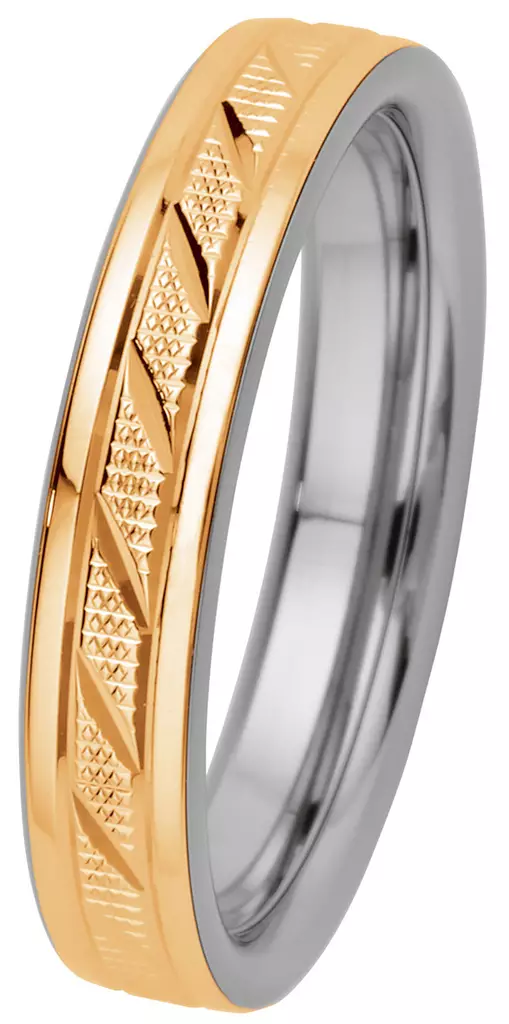 Kohinoor titaani/kulta kihlasormus 006-073 - Super outlet - kihlasormukset - 006-073-160 - 1