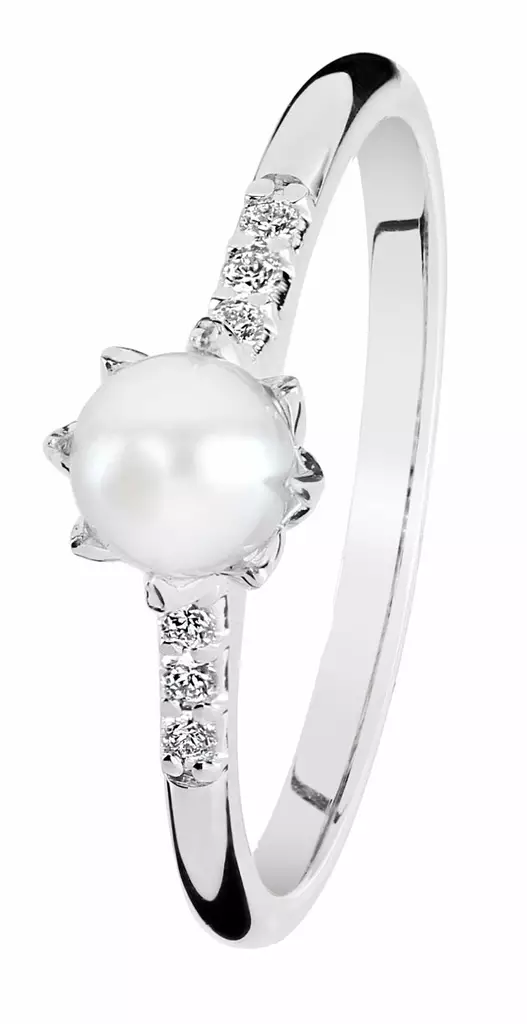 Kohinoor Rosa helmisormus timanteilla 033-260V-06 - Timanttisormukset Kohinoor - 033-260V-06-150 - 1