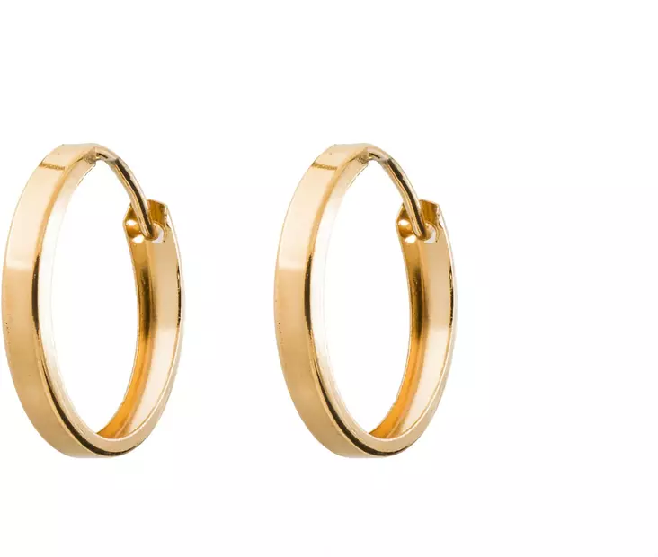 Kultainen korvarengas 2x12mm - Kultaiset korvakorut - K30020 - 1