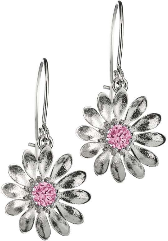 Lempikoru Kukkanen Pinkill=C3=A4zirkonilla 3407506000 - Hopeiset korvakorut - 3407506000 - 1