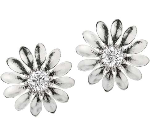 Lempikoru Kukkanen korvakorut, Kirkas - Hopeiset korvakorut - 3307501000 - 1