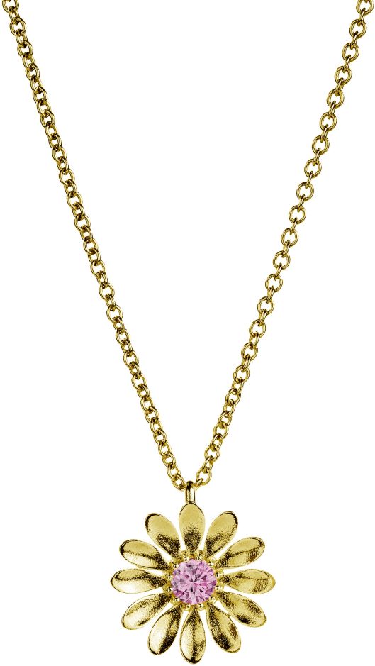 Lempikoru Kukkanen kullattu riipus pinkill=C3=A4 zirkonilla 5207406450=
 - Hopeiset kaulakorut - 5207406450 - 1