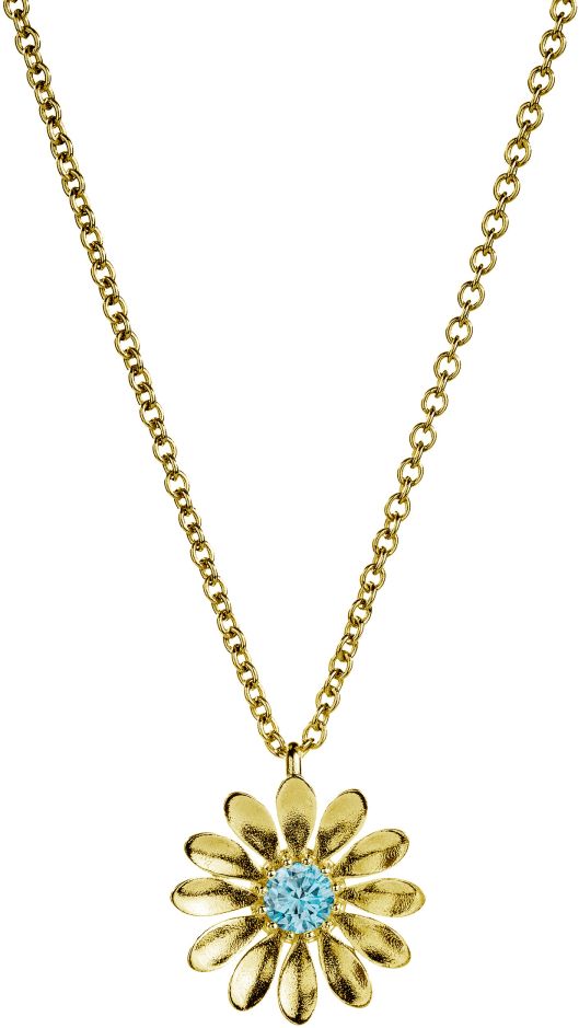 Lempikoru Kukkanen kullattu riipus sinisell=C3=A4 zirkonilla (CZ) 5207=
409450 - Hopeiset kaulakorut - 5207409450 - 1