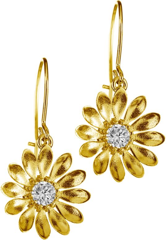 Lempikoru Kukkanen kullatut koukkukorvakorut kirkkailla zirkoneilla (C=
Z) 5407501000 - Hopeiset korvakorut - 5407501000 - 1