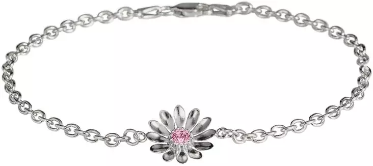 Lempikoru Kukkanen rannekoru, pinkki - Hopeiset rannekorut - 3507606190 - 1