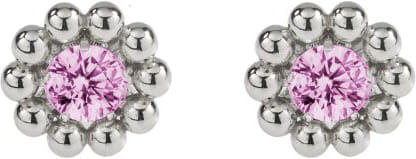 Lumoava Daisy korvakorut pinkeill=C3=A4 zirkoneilla L54228150000 - Hopeiset korvakorut - L54228150000 - 1