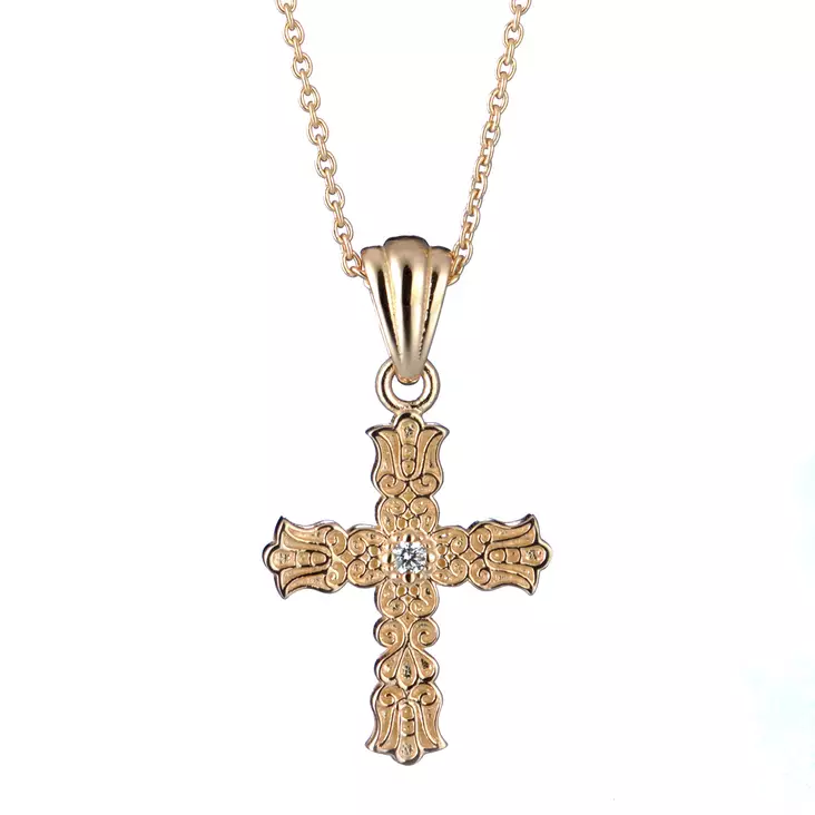 Lumoava Mets=C3=A4kukkia kultainen risti L70230200000 - Metsäkukkia - L70230200000 - 1