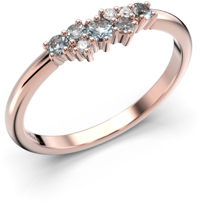 Festive Nadja Blue timanttisormus, punakulta 650-018B-PK - Timanttisormukset Festive - 14-650-018B-PK-140 - 1