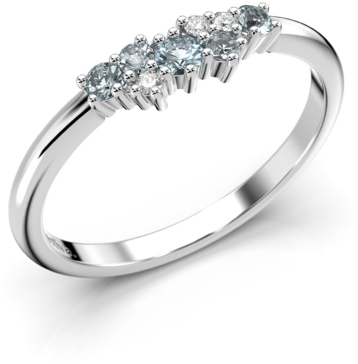 Festive Nadja Blue timanttisormus, valkokulta 650-018B-VK - Timanttisormukset Festive - 14-650-018B-VK-140 - 1