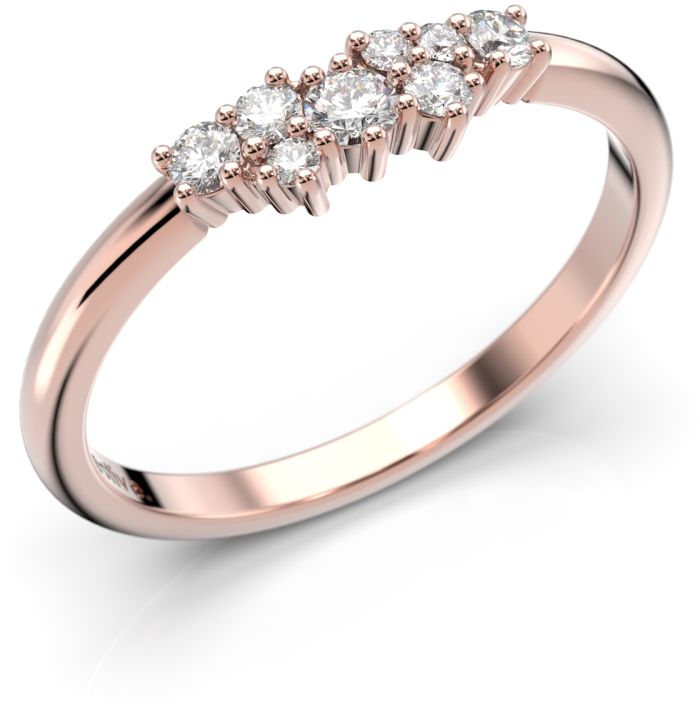 Festive Nadja timanttisormus, punakulta 650-018-PK - Timanttisormukset Festive - 14-650-018-PK-140 - 1