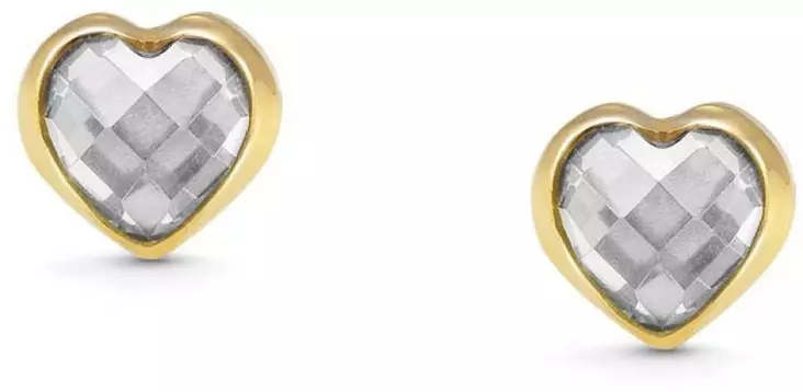 Nomination Steel and gold heart korvakorut 027843-010 - Hopeiset korvakorut - 027843-010 - 1