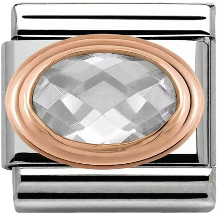 Nomination pala kirkas zirkonia punakultaisella kehyksell=C3=A4 430601=
-010 - Nomination ALE Classic palat - 430601-010 - 1