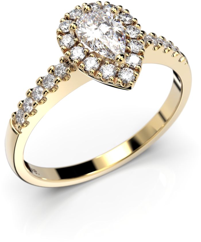 Festive Penelope Halo timanttisormus, keltakulta 641-053-KK - Timanttisormukset Festive - 14-641-053-KK-140 - 1