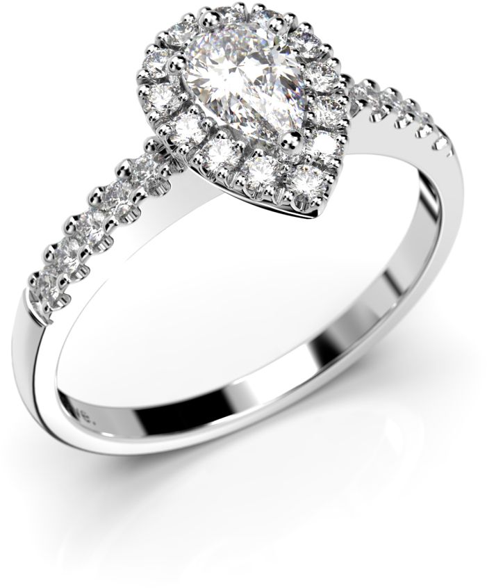 Festive Penelope Halo timanttisormus, valkokulta 641-053-VK - Timanttisormukset Festive - 14-641-053-VK-140 - 1