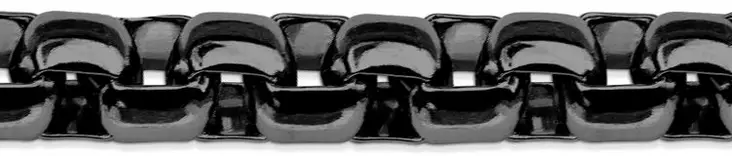 Pyöreä venetsiaketju musta teräs HN15K- - Teräksiset riipusketjut - HN15K-03-490 - 1