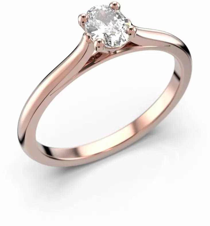 Festive Sesilia timanttisormus, punakulta 605-030-PK - Timanttisormukset Festive - 14-605-030-PK-140 - 1