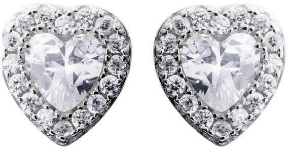 Sydän korvakorut zirkoneilla ST541906000 - Hopeiset korvakorut - ST541906000 - 1