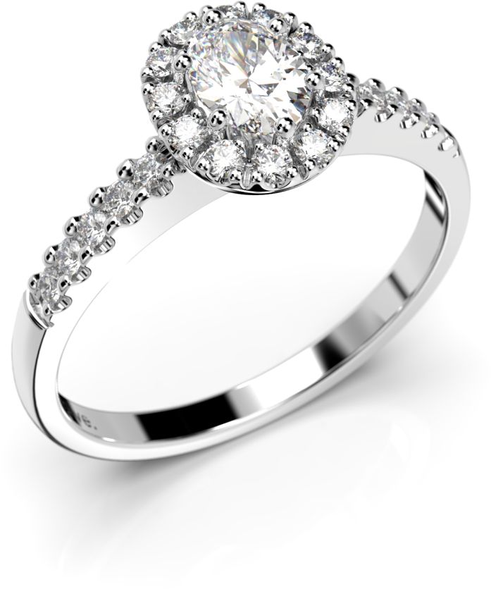 Festive Veronica Halo timanttisormus, valkokulta 643-052-VK - Timanttisormukset Festive - 14-643-052-VK-140 - 1