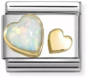 Nomination pala White opal heart 030520-10 - Composable Classic - 030520-10 - 1