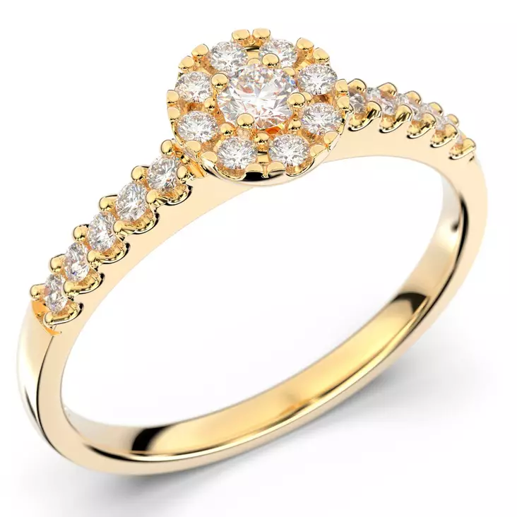 Festive Bella timanttisormus 14-607-025-KK etuviistosta - Timanttisormukset Festive - 14-607-025-KK-150 - 1