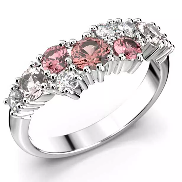 Festive Nadja Grand Pink 14-669-105P-VK etuviistosta - Timanttisormukset Festive - 14-669-105P-VK-140 - 1