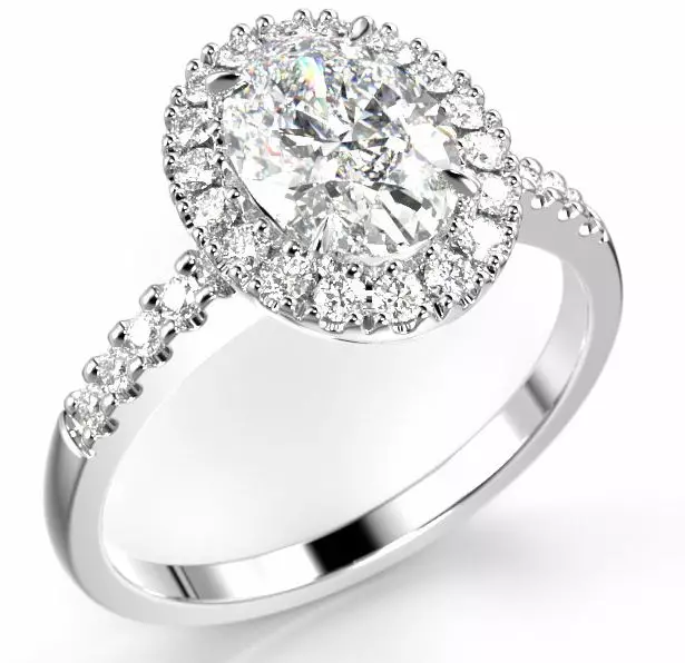 Festive Selena Halo timanttisormus laboratoriotimantilla 729-126 - Timanttisormukset Festive - 14-729-126L-VK-140 - 1