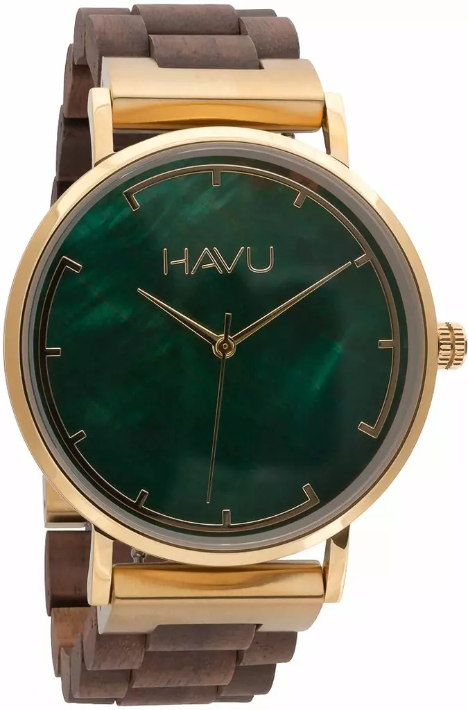 Havu Revontuli rannekello Pähkinä 40mm edestä kuvattuna - Havu - HAVU-REVON-PAH-40 - 1