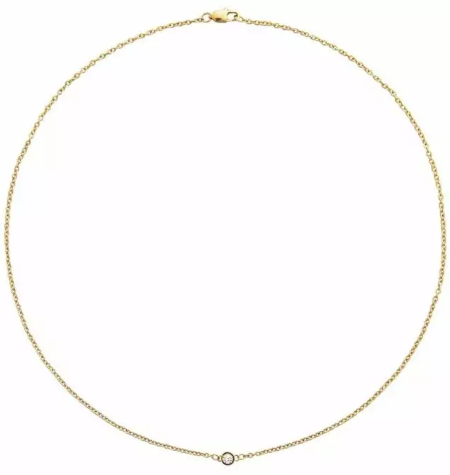 Mockberg Thin diamond gold kaulakoru MO560 - Teräksiset kaulakorut - MO560 - 1