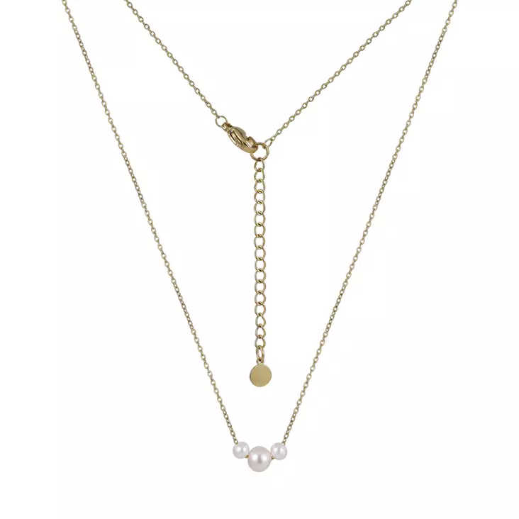 Helmiriipus Alva 45-50cm kullattu teräs - Teräksiset kaulakorut - PSS060 - 1