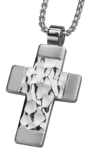 Hopeinen keskeltä taottu risti 505900000 - OUTLET kaulakorut ja riipukset - 505900000 - 1