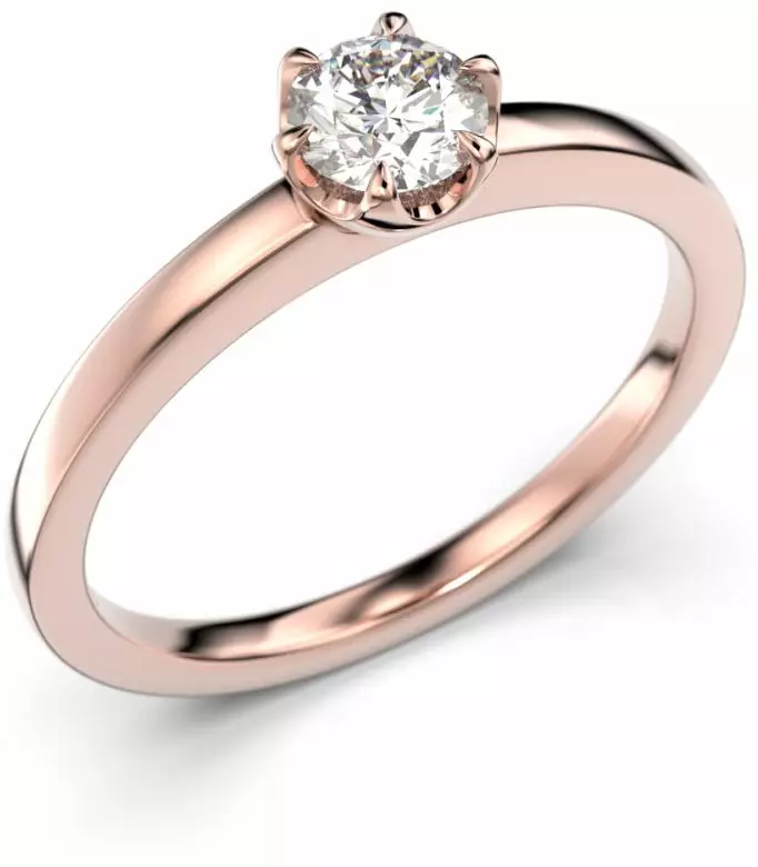 Festive Adele timanttisormus, punakulta 651-030-pk - Timanttisormukset Festive - 14-651-030-PK-140 - 1