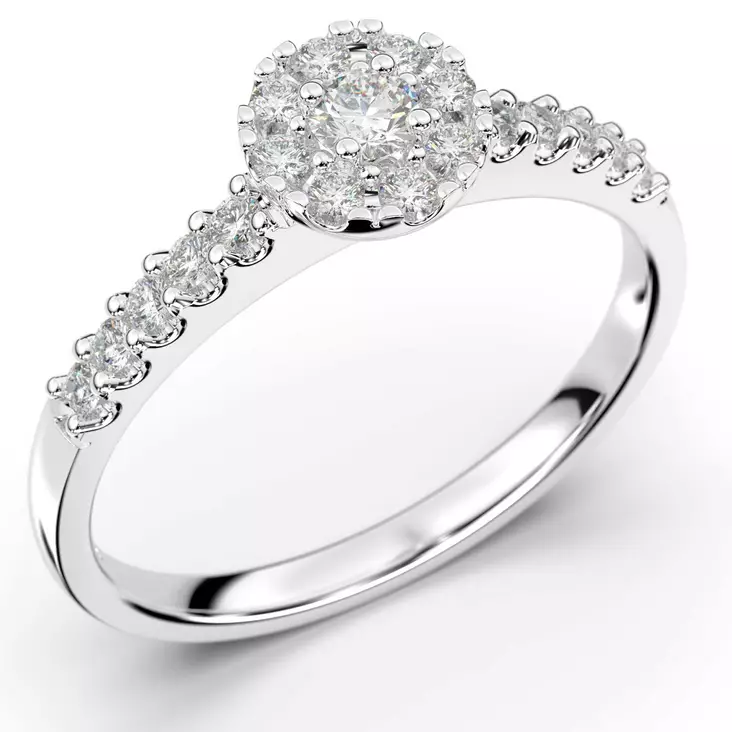 Festive Bella timanttisormus 14-607-025-VK etuviistosta - Timanttisormukset Festive - 14-607-025-VK-150 - 1