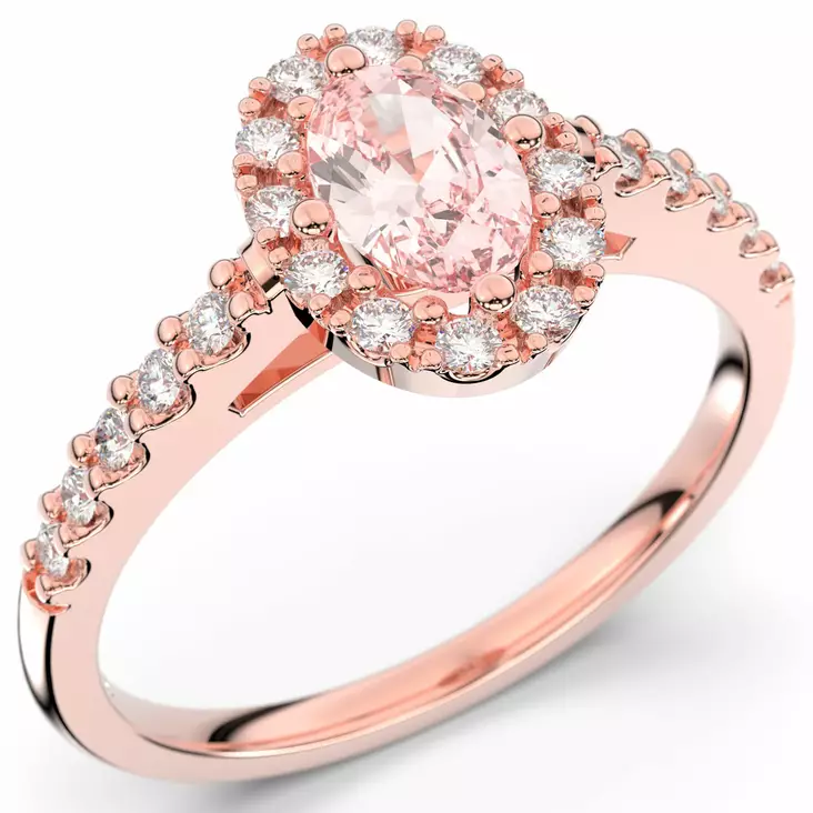 Festive Evelyn timanttisormus morganiitilla 14-577-072M-PK - Timanttisormukset Festive - 14-577-072M-PK-150 - 1