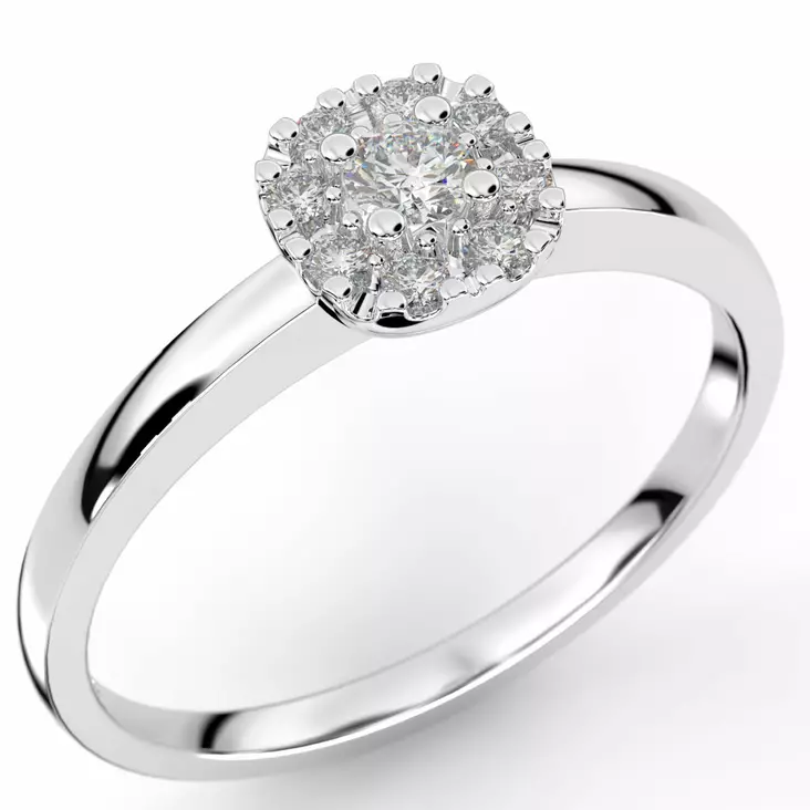 Festive Jasmin Halo timanttisormus - Timanttisormukset Festive - 14-562-015-VK-140 - 1