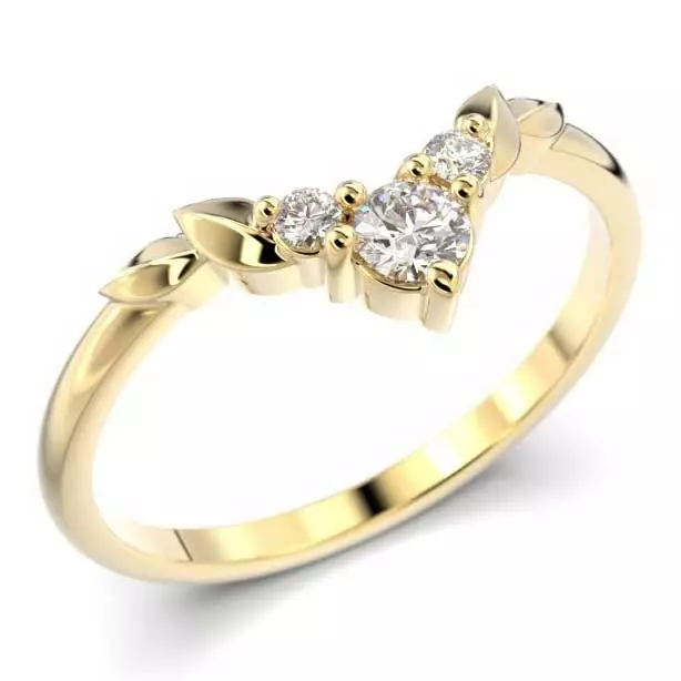 Festive Köynnös timanttisormus 14-675-012-KK etuviistosta - Timanttisormukset Festive - 14-675-012-KK-140 - 1