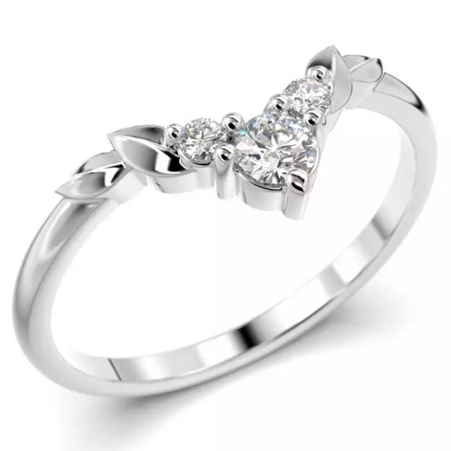 Festive Köynnös timanttisormus 14-675-012-VK etuviistosta - Timanttisormukset Festive - 14-675-012-VK-140 - 1