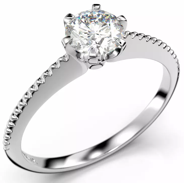 Festive Leonora 0,50 karaatin timantilla, valkokultaa. - Timanttisormukset Festive - 14-554-050-VK-140 - 1