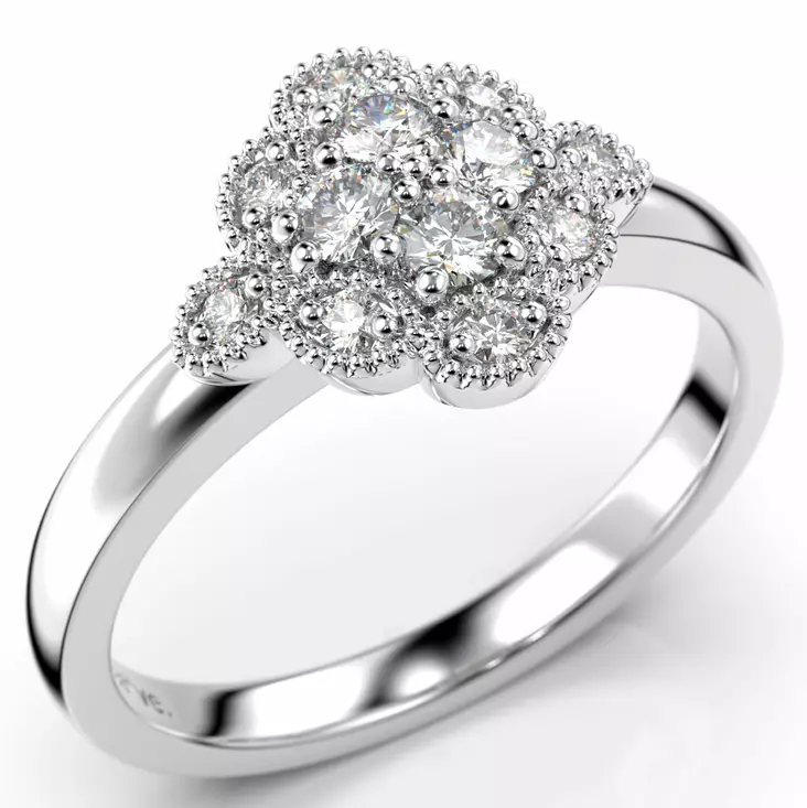 Festive Lotus Little timanttisormus - Timanttisormukset Festive - 14-541-020-VK-140 - 1