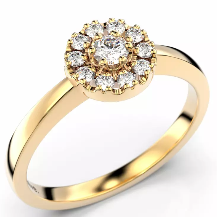 Festive Olivia Halo timanttisormus 14-563-017 - Timanttisormukset Festive - 14-563-017-140 - 1