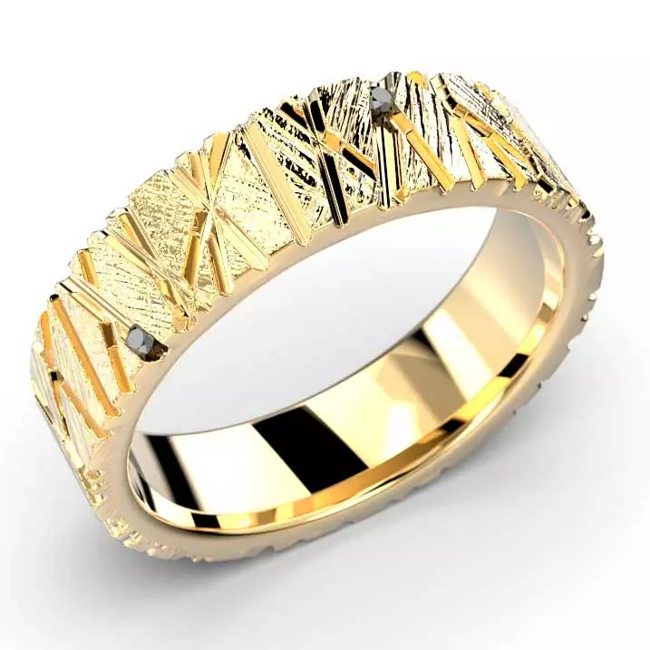 Festive Rautapuu Black timanttisormus 14-518-006B-KK etuviistosta - Timanttisormukset Festive - 14-518-006B-KK-140 - 1