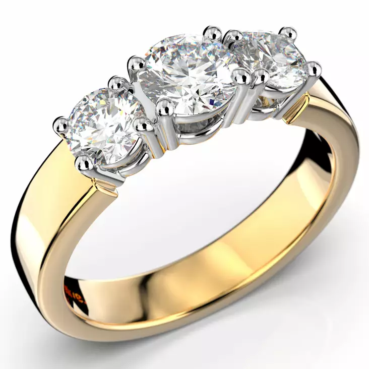 Festive Trilogy Trend timanttisormus 14-445-100FL - Timanttisormukset Festive - 14-445-100FL-140 - 1