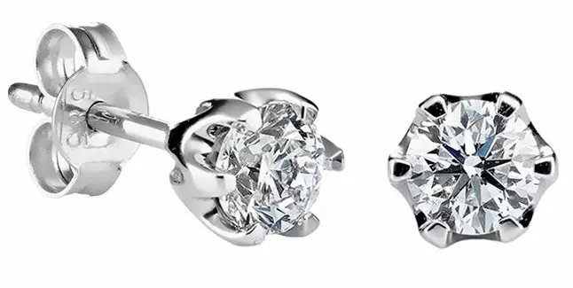 Hopeiset Kohinoor Polaris 0,60 mallikorvakorut zirkoneilla - Hopeiset korvakorut - H-239V-60 - 1